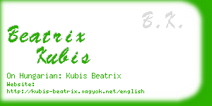 beatrix kubis business card